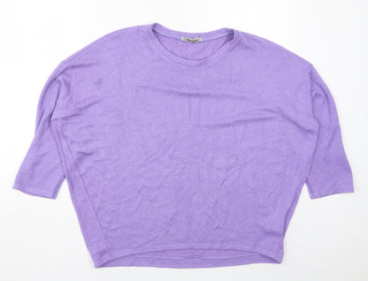Womens UK Size L Alexara Purple Pullover Jumper