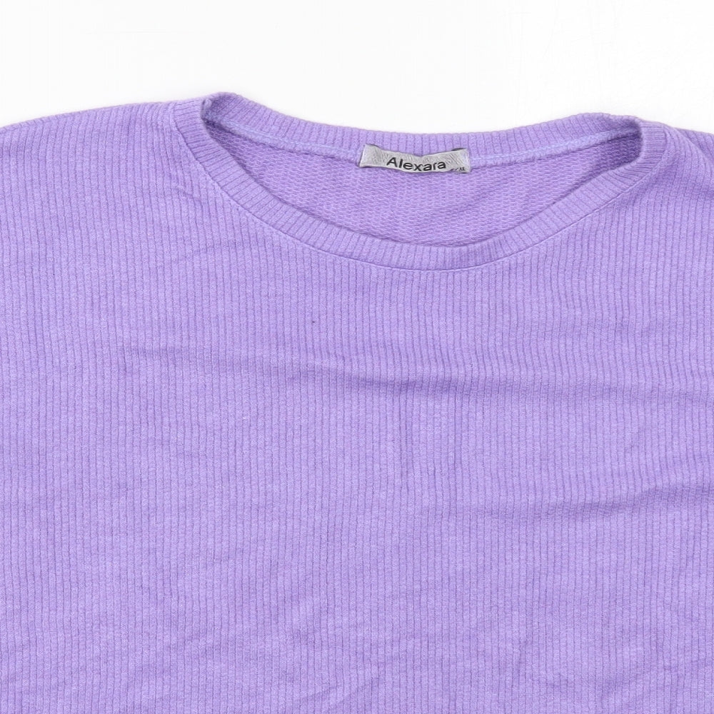 Womens UK Size L Alexara Purple Pullover Jumper