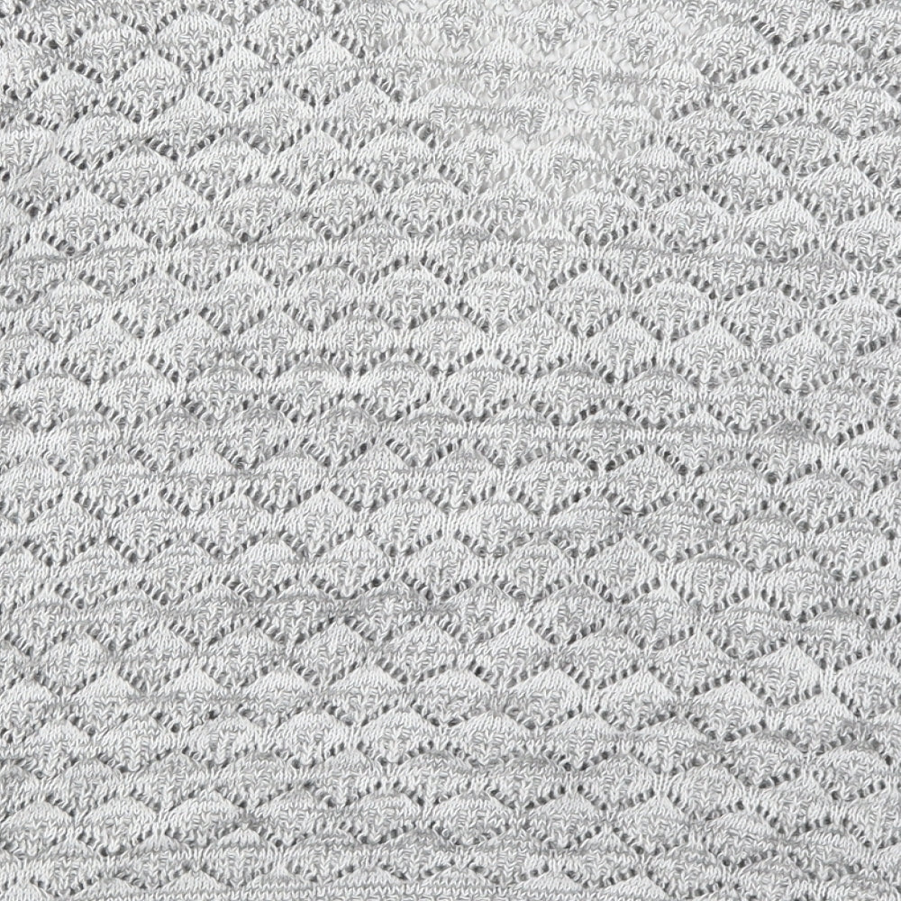 Womens UK Size L Mia Moda Grey Cardigan Jumper