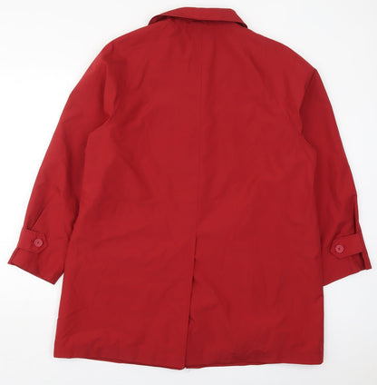 Womens UK Size M Dannimac Red Overcoat
