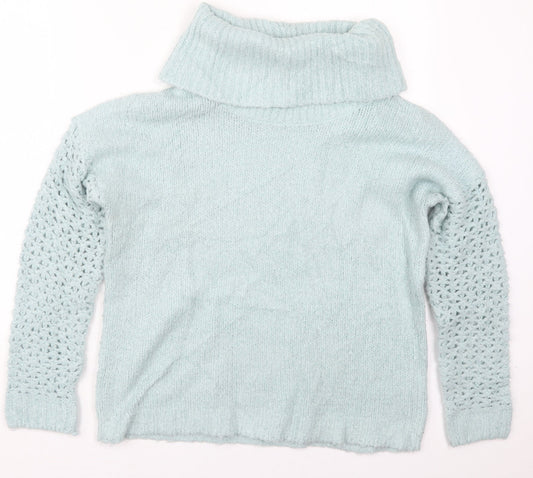 Womens UK Size S Peacocks Blue Pullover Jumper