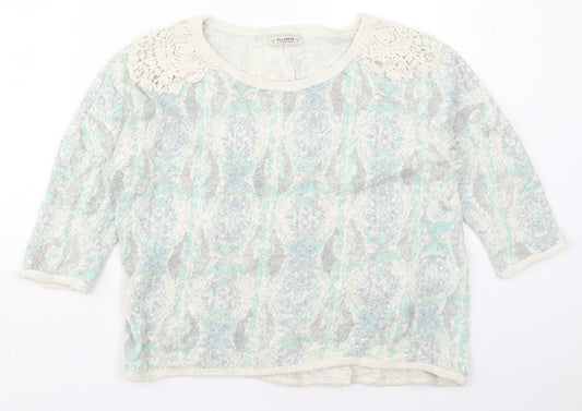Womens UK Size M Pull & Bear Green Pullover Jumper