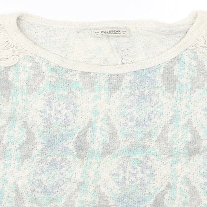 Womens UK Size M Pull & Bear Green Pullover Jumper