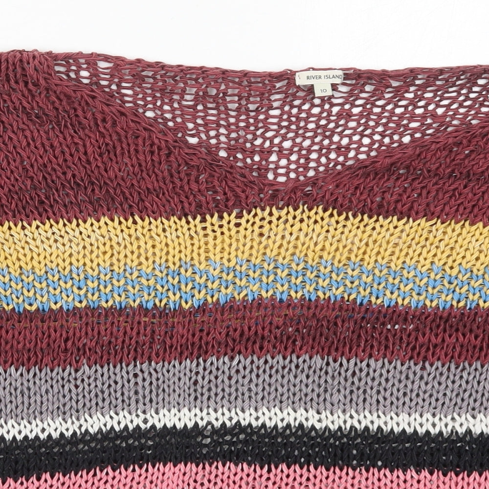 Womens UK Size 10 River Island Multicoloured Pullover Jumper