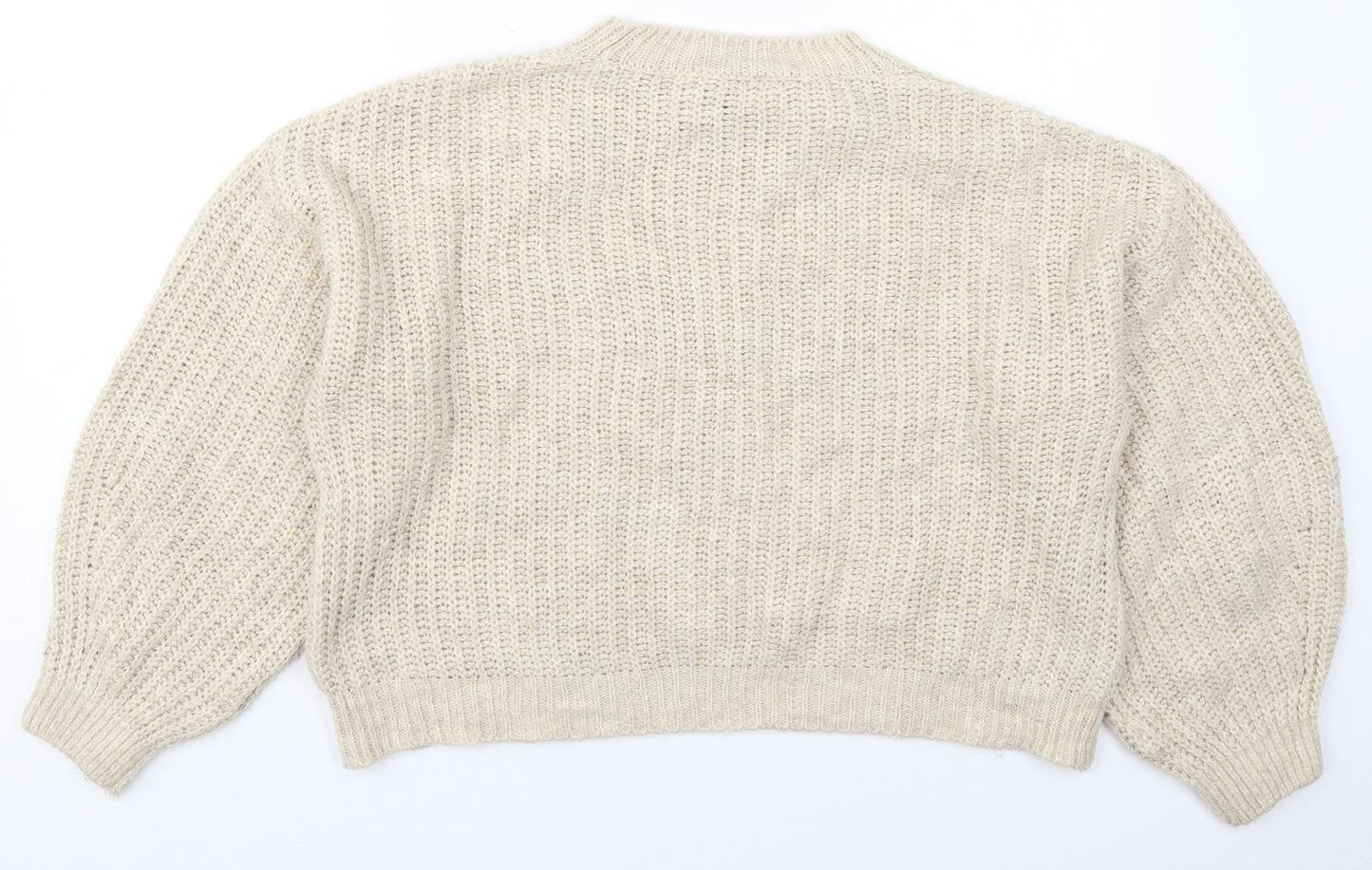 Womens UK Size M New Look Beige Pullover Jumper