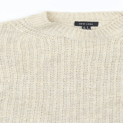 Womens UK Size M New Look Beige Pullover Jumper