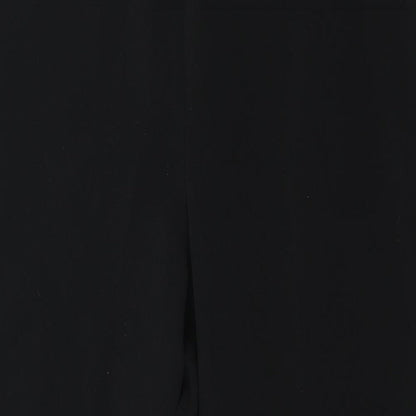 BM Womens Black  Polyester Carrot Trousers Size 20 L25 in Regular Zip