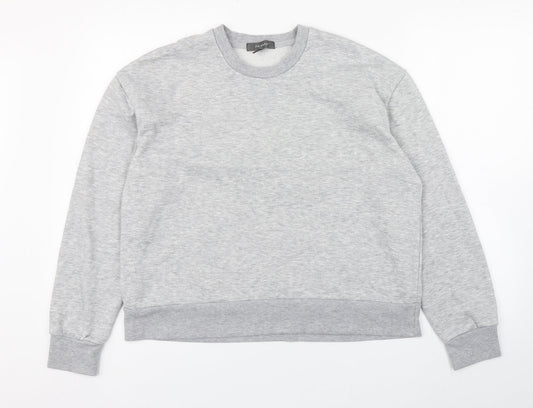Primark Womens Grey Round Neck  Cotton Pullover Jumper Size S