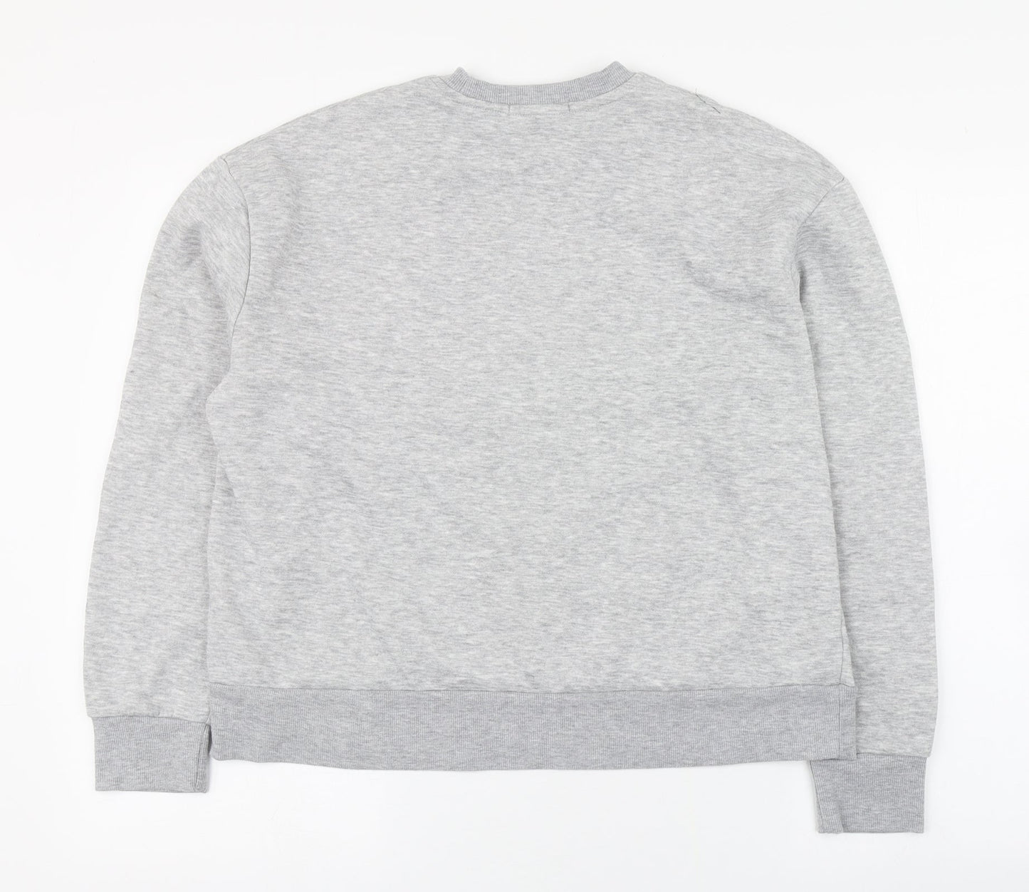 Primark Womens Grey Round Neck  Cotton Pullover Jumper Size S