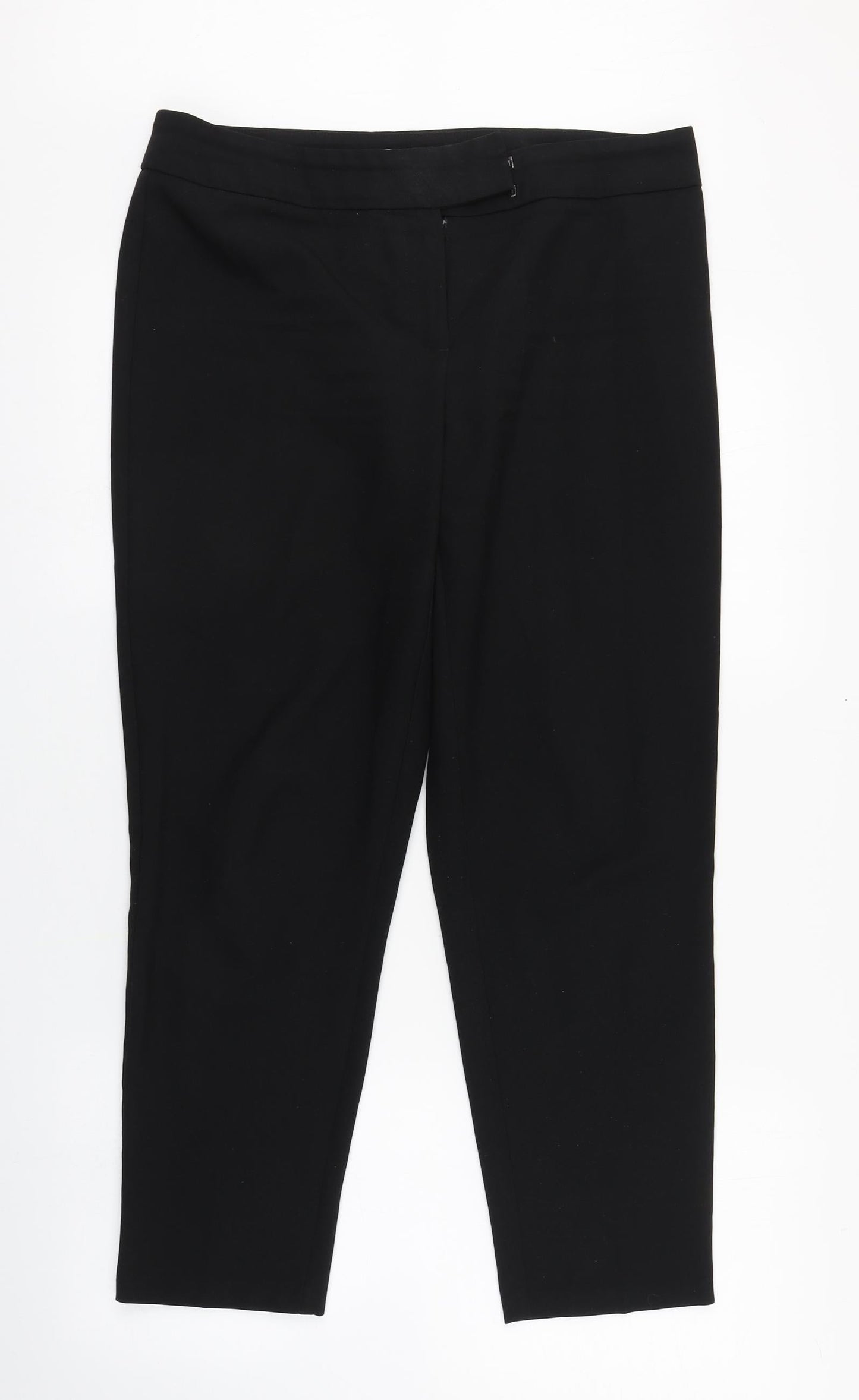 George Womens Black  Polyester Trousers  Size 12 L26 in Regular Zip