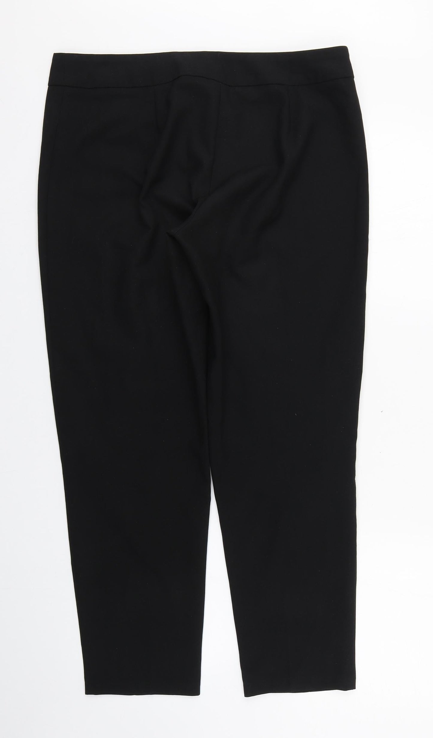 George Womens Black  Polyester Trousers  Size 12 L26 in Regular Zip