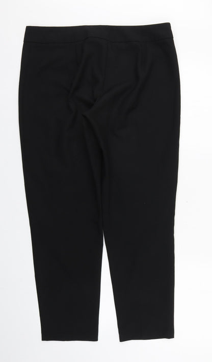 George Womens Black  Polyester Trousers  Size 12 L26 in Regular Zip