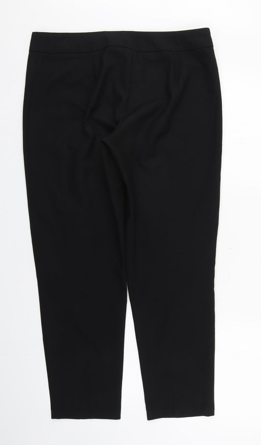 George Womens Black  Polyester Trousers  Size 12 L26 in Regular Zip