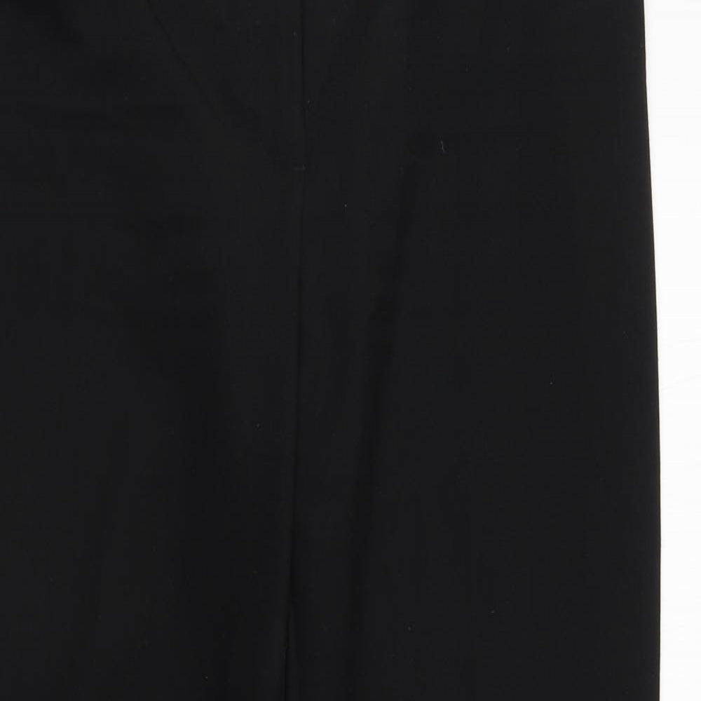 George Womens Black  Polyester Trousers  Size 12 L26 in Regular Zip