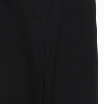 George Womens Black  Polyester Trousers  Size 12 L26 in Regular Zip