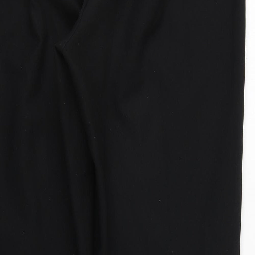 George Womens Black  Polyester Trousers  Size 12 L26 in Regular Zip