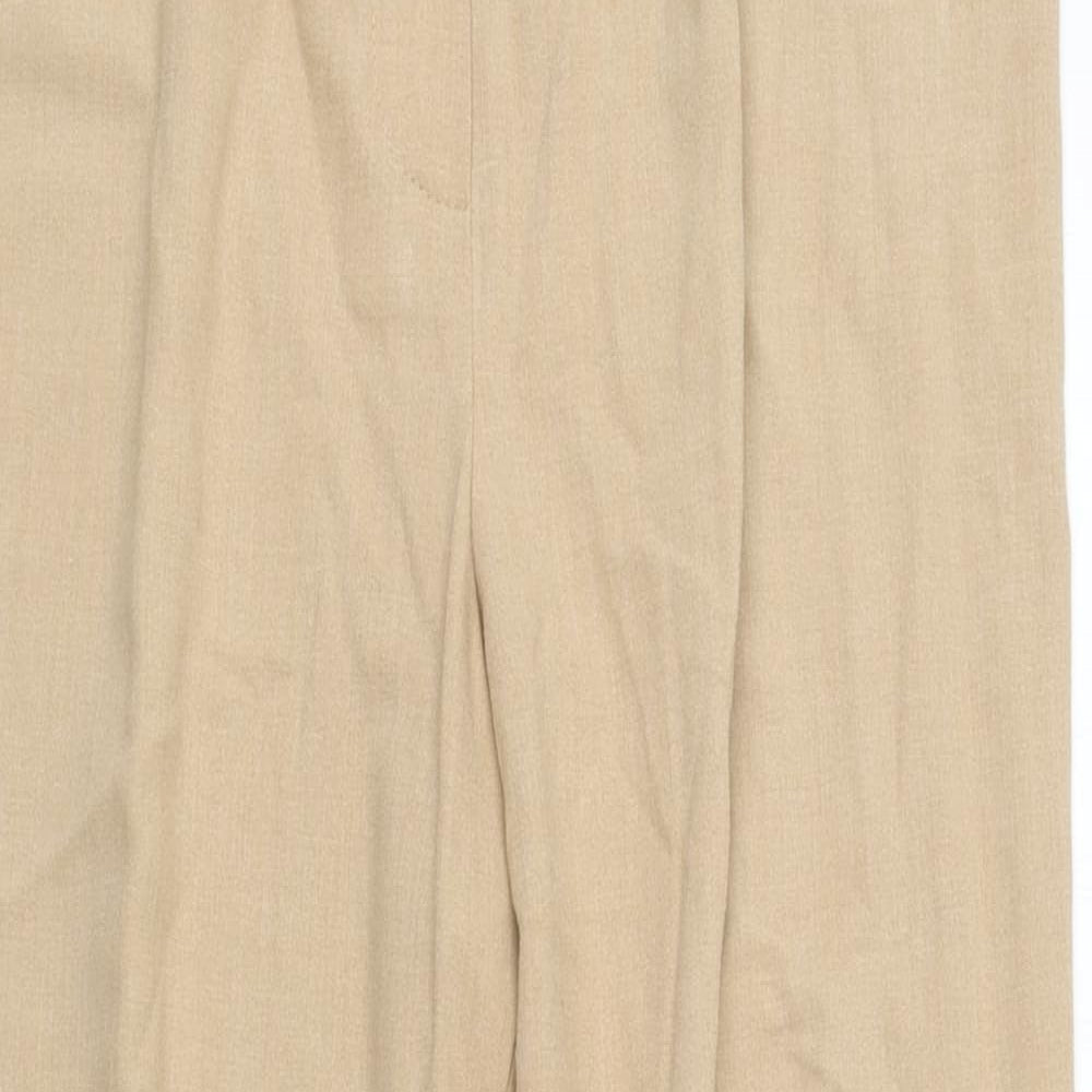 Womens UK Size 14 Marks and Spencer Regular Fit  Beige Trousers
