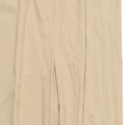 Womens UK Size 14 Marks and Spencer Regular Fit  Beige Trousers