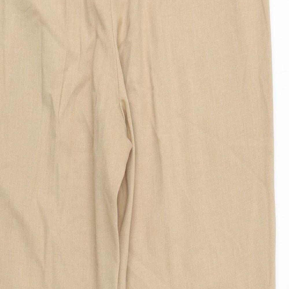 Womens UK Size 14 Marks and Spencer Regular Fit  Beige Trousers