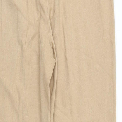 Womens UK Size 14 Marks and Spencer Regular Fit  Beige Trousers