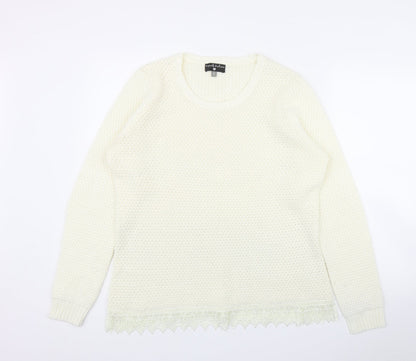Womens UK Size M Originals Knitwear Ivory Pullover Jumper