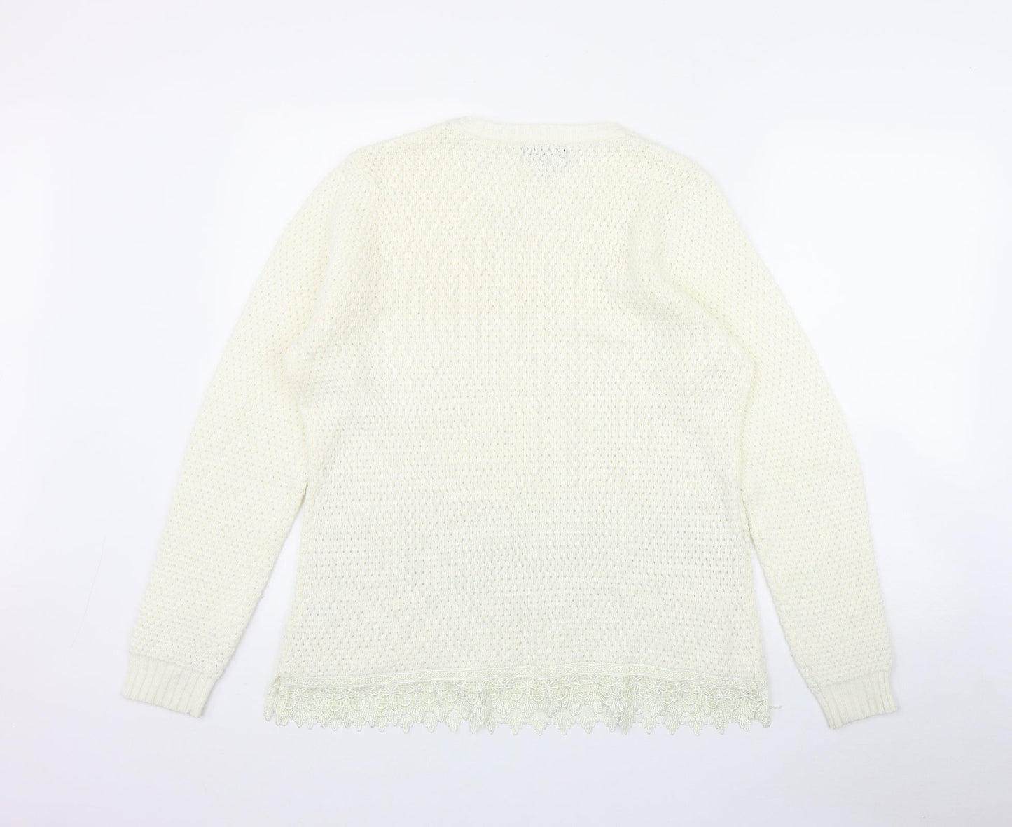 Womens UK Size M Originals Knitwear Ivory Pullover Jumper
