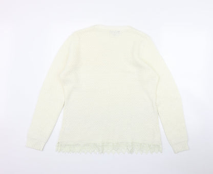 Womens UK Size M Originals Knitwear Ivory Pullover Jumper