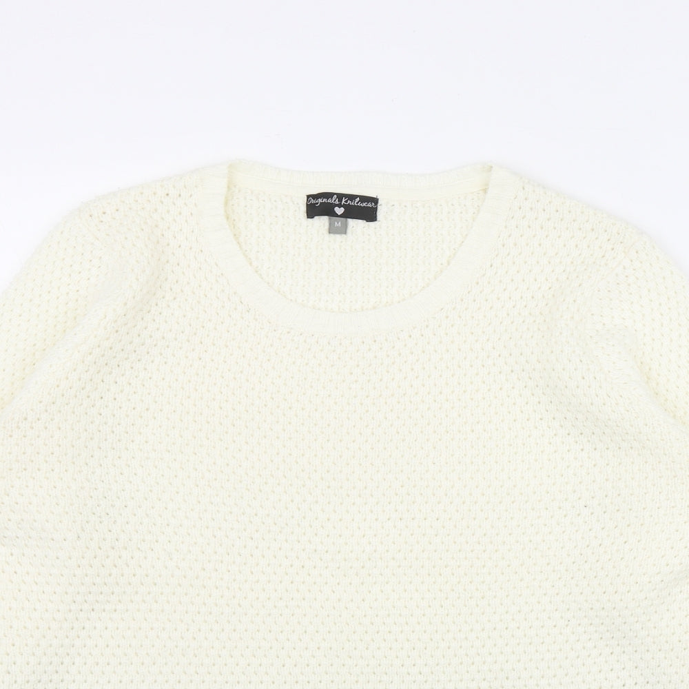 Womens UK Size M Originals Knitwear Ivory Pullover Jumper