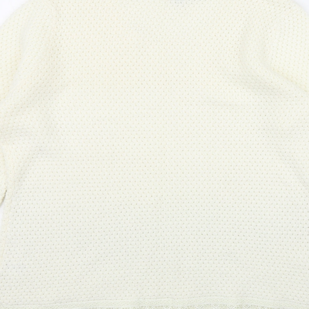 Womens UK Size M Originals Knitwear Ivory Pullover Jumper
