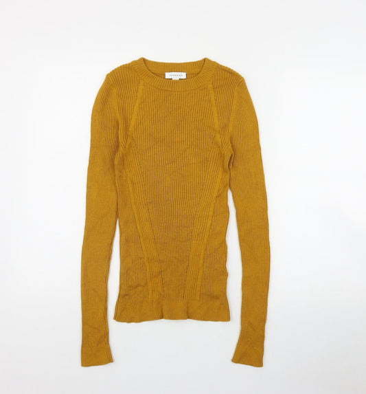 Womens UK Size S Topshop Yellow Pullover Jumper