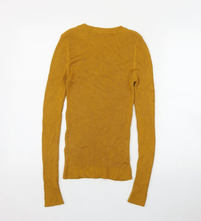 Womens UK Size S Topshop Yellow Pullover Jumper