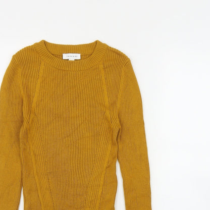 Womens UK Size S Topshop Yellow Pullover Jumper
