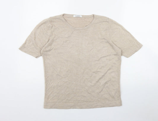 Womens UK Size 16 Classic Beige Pullover Jumper
