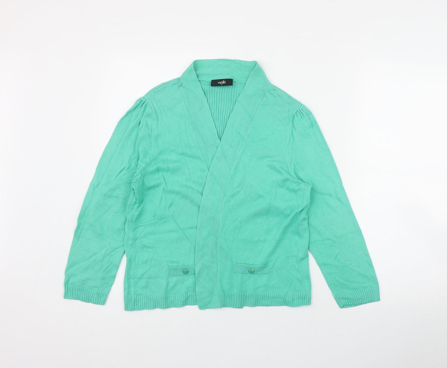 Womens UK Size M Wallis Green Cardigan Jumper