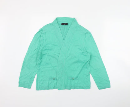 Womens UK Size M Wallis Green Cardigan Jumper