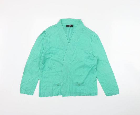Womens UK Size M Wallis Green Cardigan Jumper