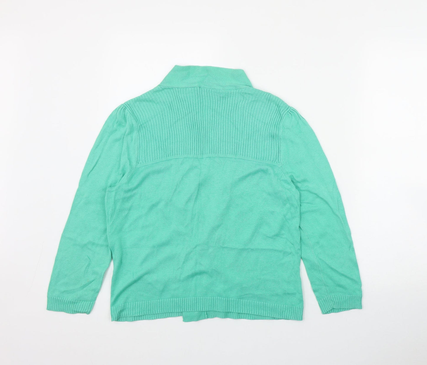 Womens UK Size M Wallis Green Cardigan Jumper