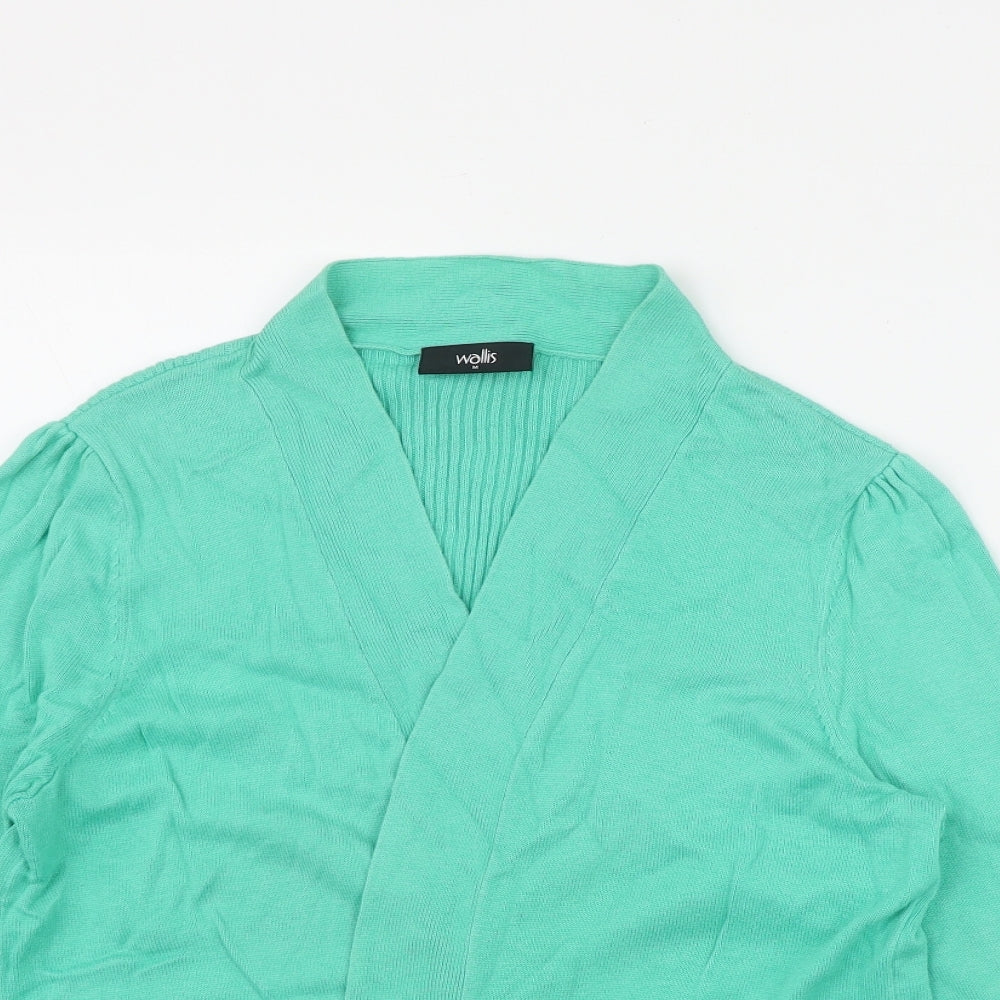 Womens UK Size M Wallis Green Cardigan Jumper