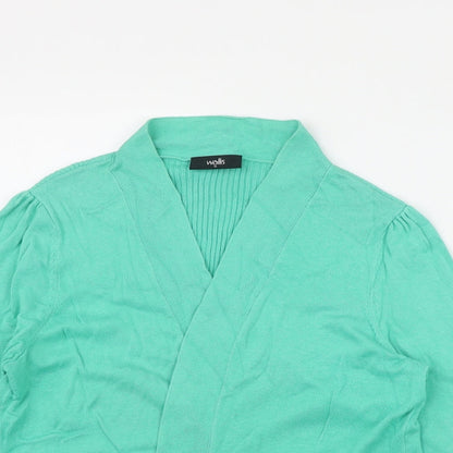 Womens UK Size M Wallis Green Cardigan Jumper
