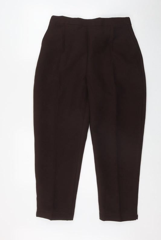 Womens UK Size 16 Preworn Regular Fit  Brown Trousers
