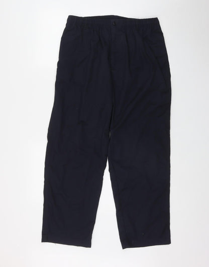 Preworn Mens Blue  Polyester Trousers  Size XS L27 in Regular Drawstring