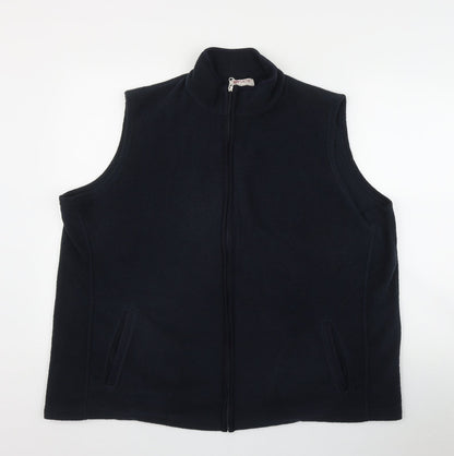 Bonmarché Womens Blue  Polyester Vest Sweatshirt Size XL  Zip