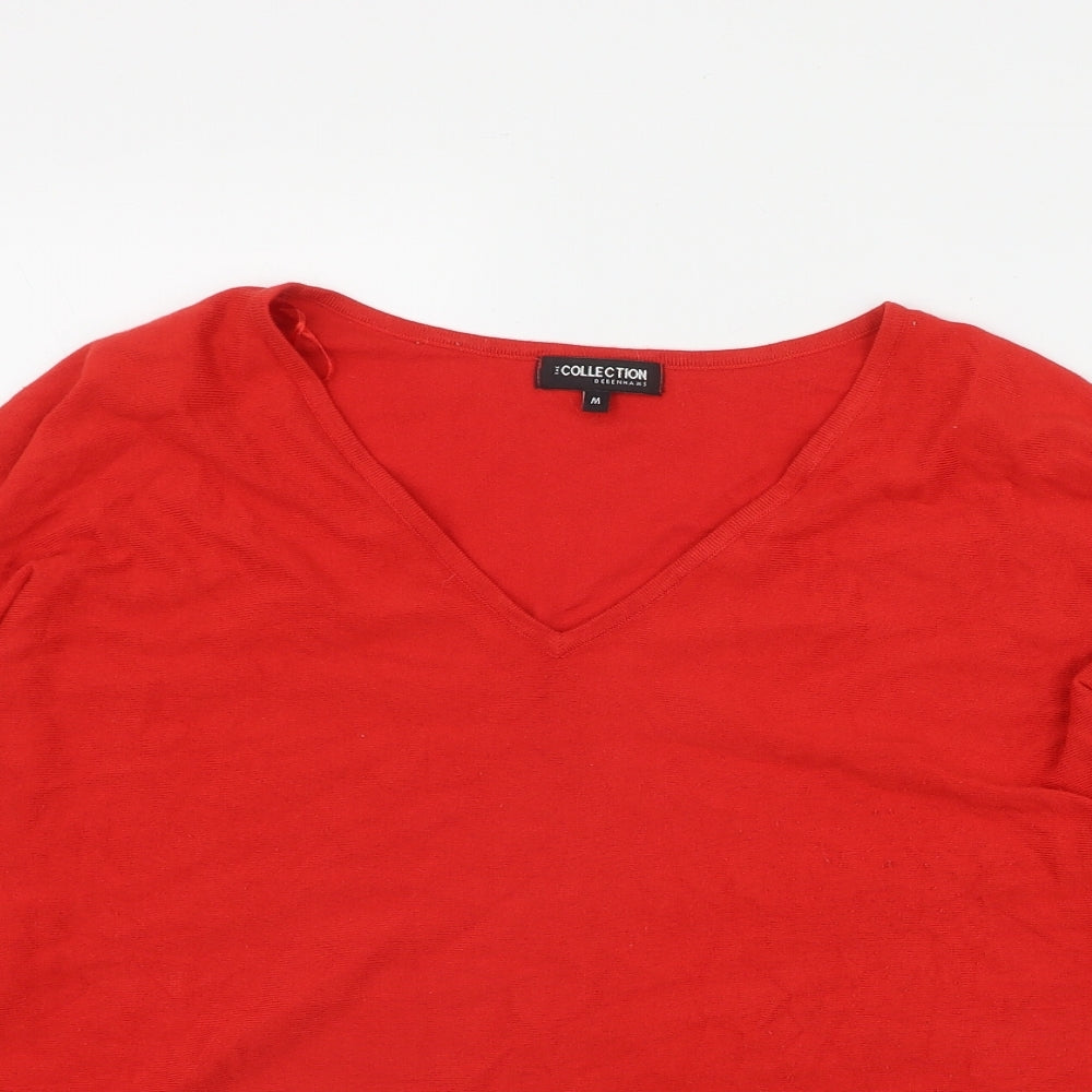 Womens UK Size M Collection Red Pullover Jumper