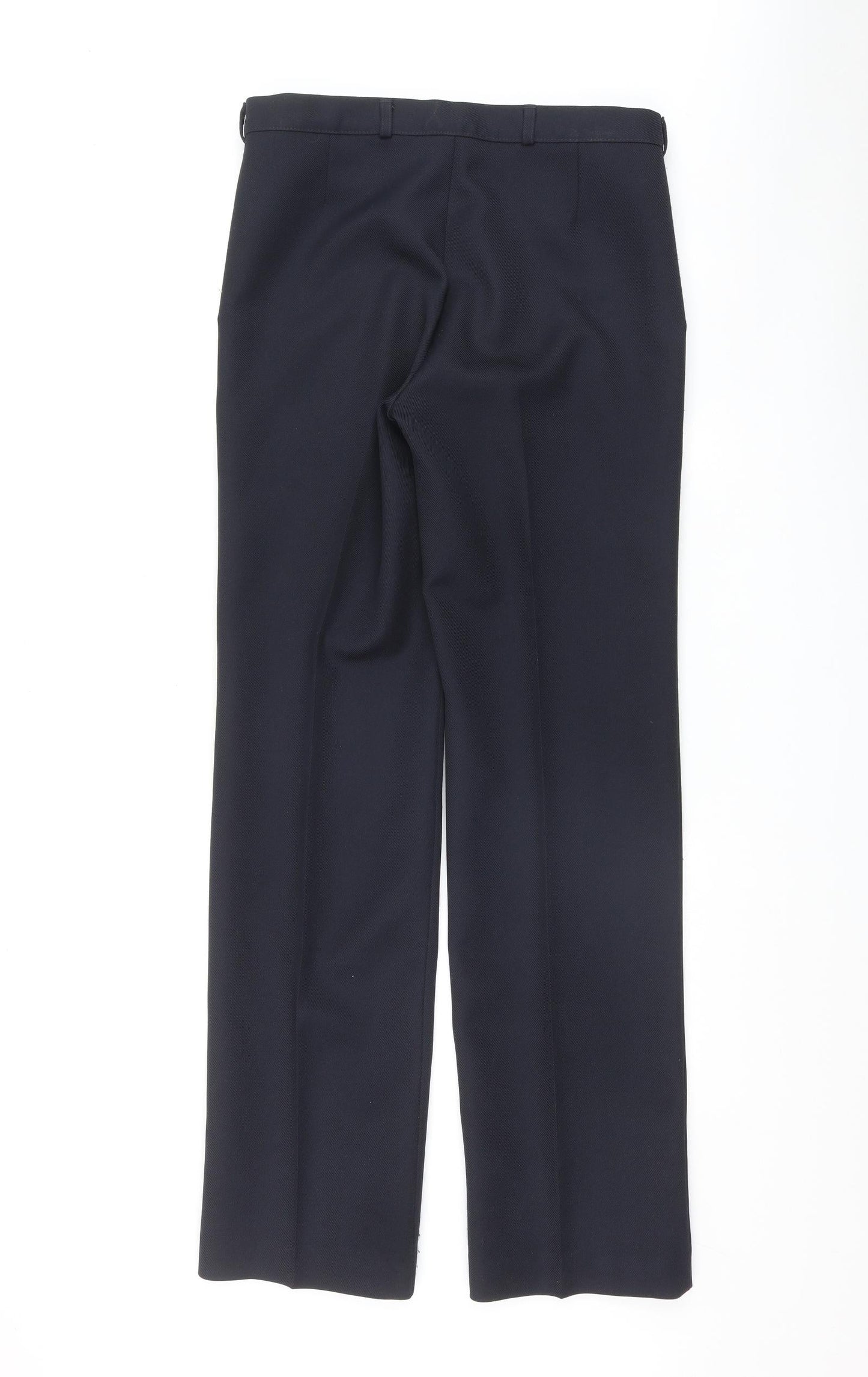 Marks and Spencer Mens Blue  Polyester Trousers  Size 32 in L33 in Regular Zip