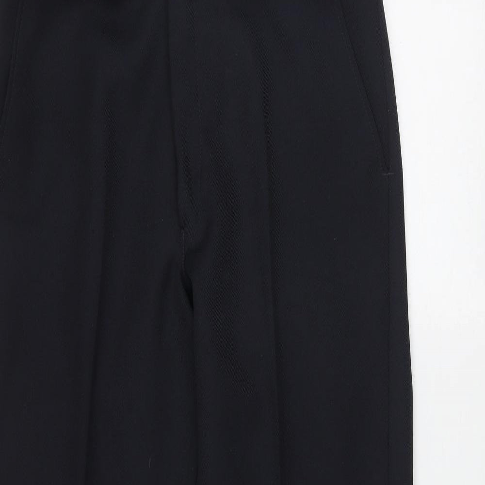 Marks and Spencer Mens Blue  Polyester Trousers  Size 32 in L33 in Regular Zip