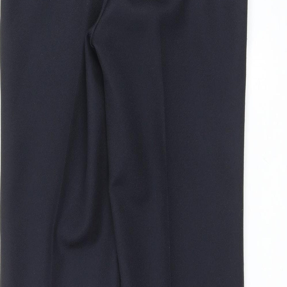 Marks and Spencer Mens Blue  Polyester Trousers  Size 32 in L33 in Regular Zip
