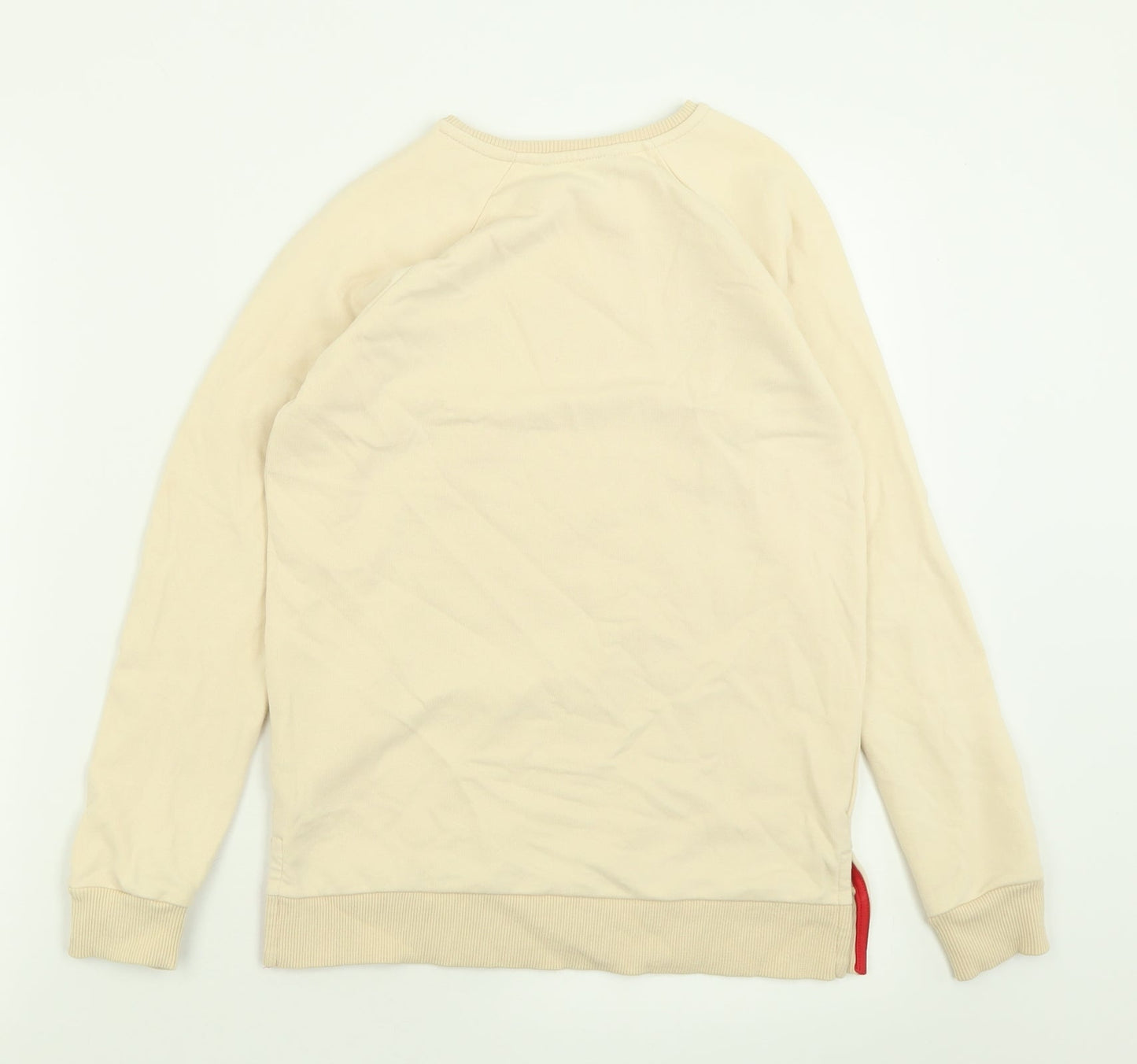 George Girls Ivory Animal Print Cotton Pullover Sweatshirt Size 10-11 Years  Pullover