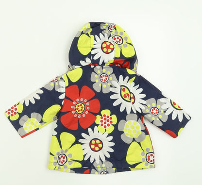 TU Girls Multicoloured Floral  Basic Coat Coat Size 0-3 Months   Button
