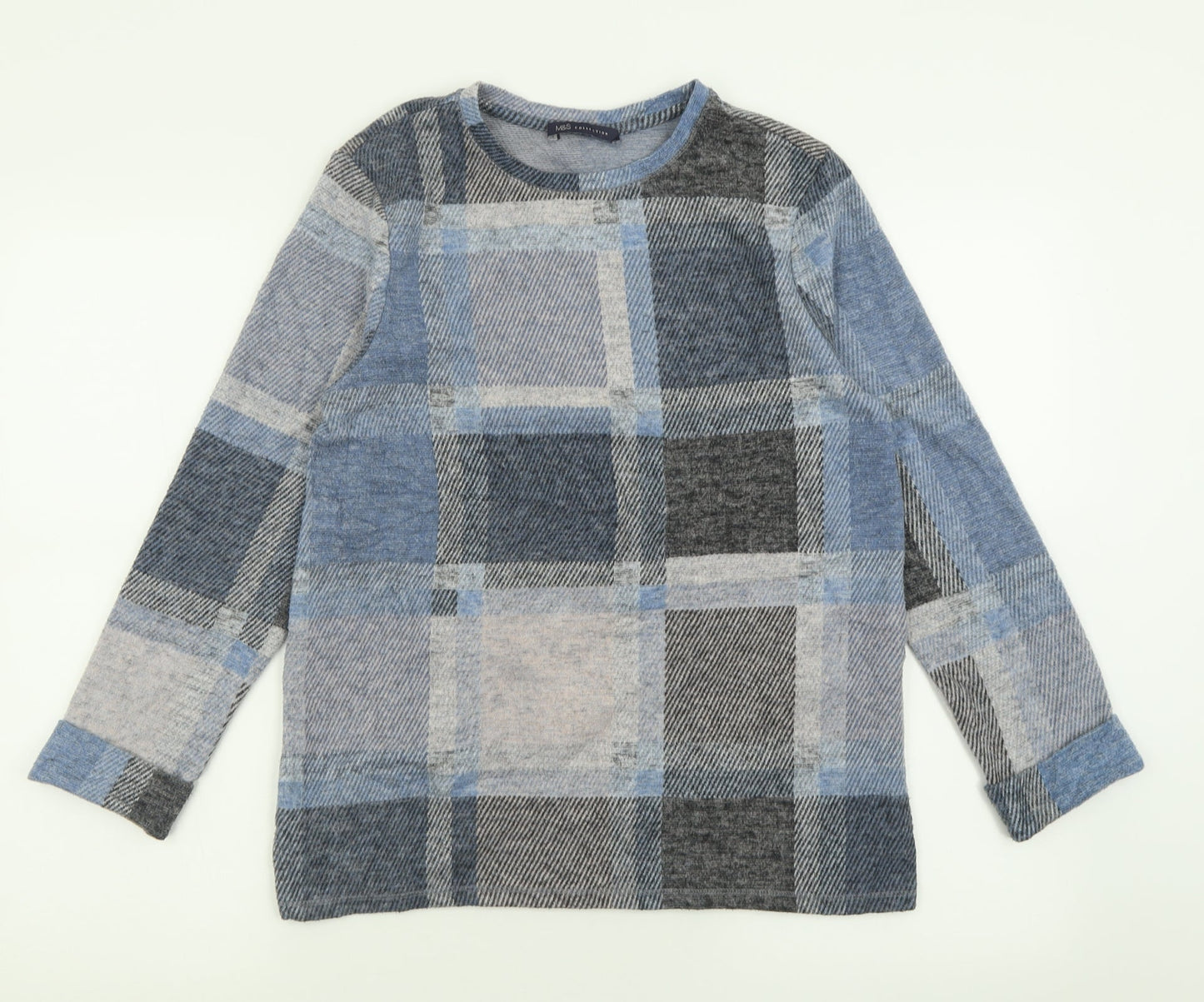 Womens UK Size 10 Marks and Spencer Blue Pullover Jumper