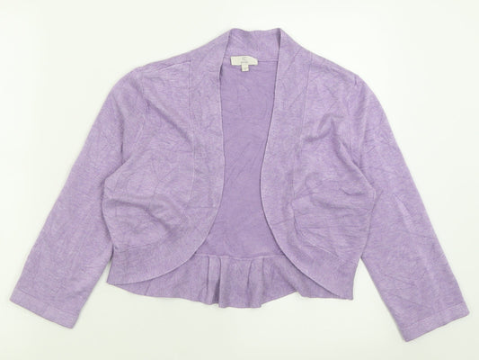 CC Womens Purple V-Neck  Viscose Cardigan Jumper Size M